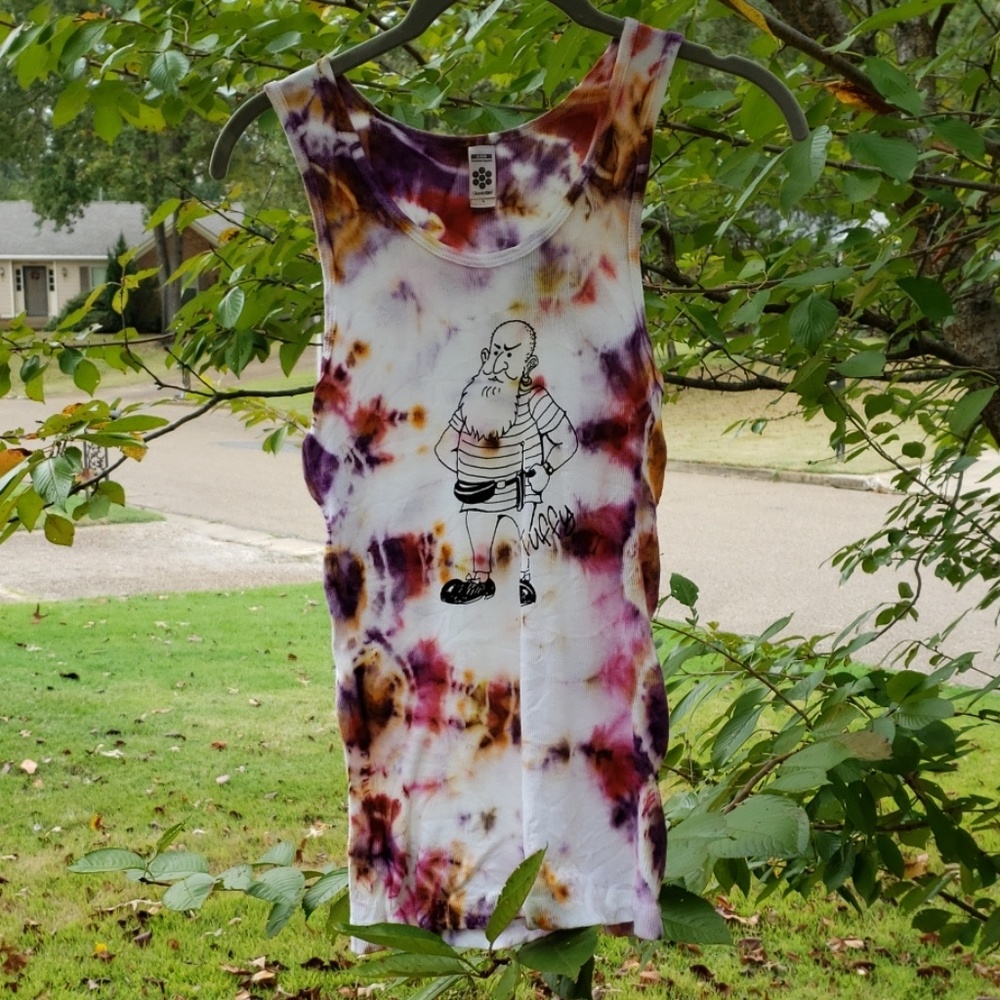 Adorable old man tie dye